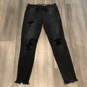 American Eagle black ripped jeans